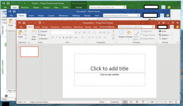 Произошла утечка сборки Microsoft Office 2016 Technical Preview Build 16.0.3823.1005