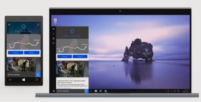 Microsoft продолжает работать над интерфейсом Cortana в Windows 10