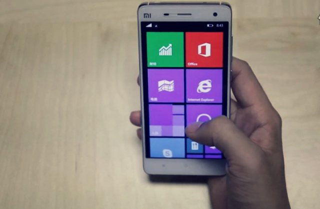 Видео демонстрация Windows на Android-смартфон Xiaomi Mi4