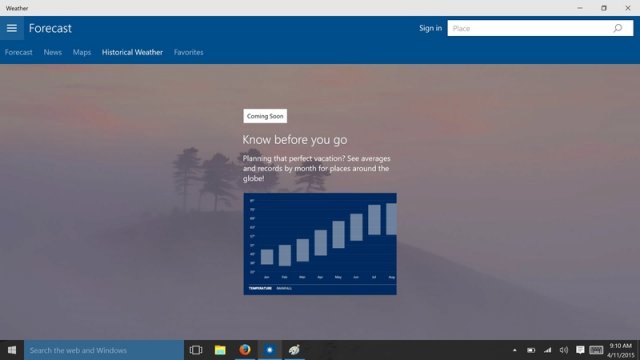 Windows 10 Build 10056: новые приложения Погода, Новости, Финансы и Спорт [дополнено]