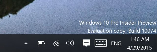 Сборка Windows 10 Build 10074 включает в себя новую иконку Wi-Fi