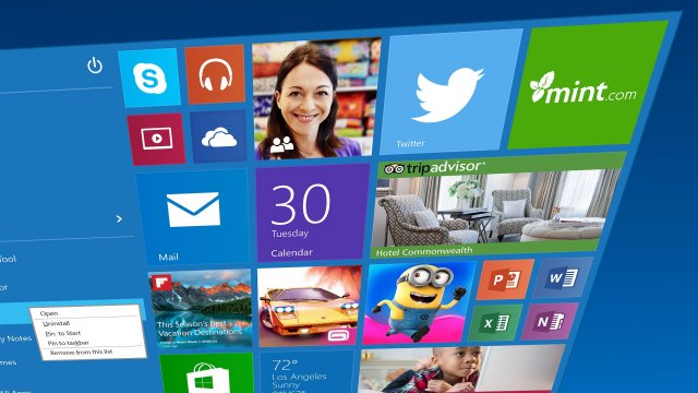 Интерактивные «живые» плитки будут реализованы в Windows 10 со временем