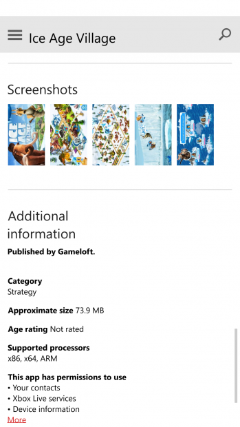 Скриншоты сборки Windows 10 Mobile Build 10080
