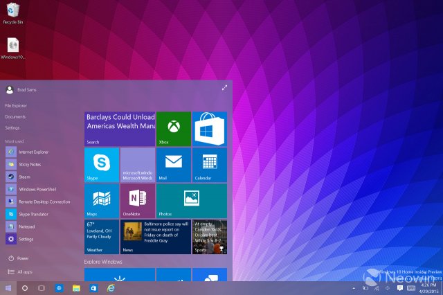 Несколько небольших обновлений в сборке Windows 10 Build 10074