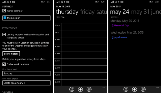 Включаем номера недель в приложении Календарь для Windows Phone 8.1