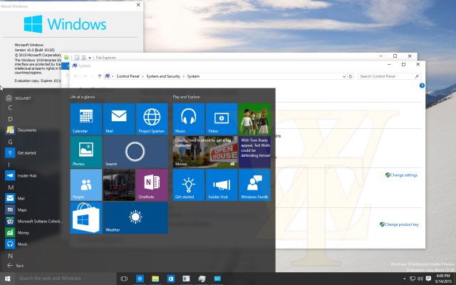 Скриншоты сборки Windows 10 Enterprise Insider Preview Build 10120