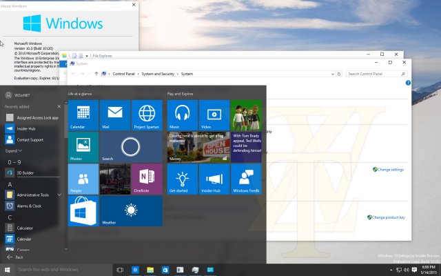Скриншоты сборки Windows 10 Enterprise Insider Preview Build 10120