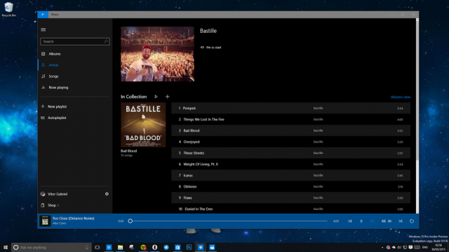 Приложения Музыка и Видео получили обновления в Windows 10 Build 10130
