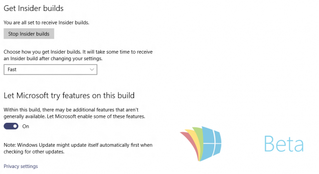 Windows 10 Build 10134: теперь можно отказаться от получения сборок и попробовать новые функции ещё до их релиза