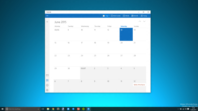 Скриншоты приложений Почта и Календарь в Windows 10 Mobile и Windows 10 после обновления