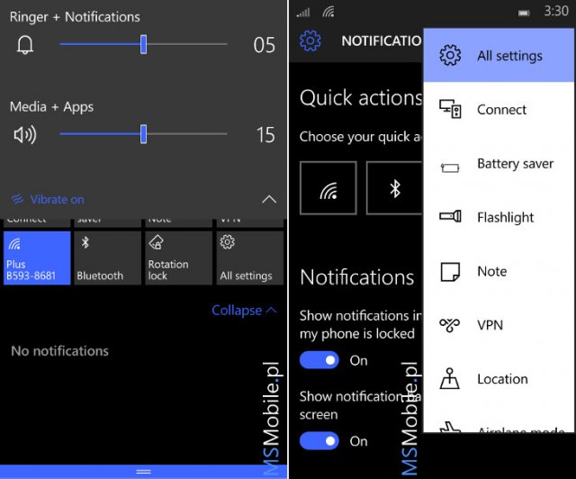 Скриншоты и список нововведений сборки Windows 10 Mobile Build 10149