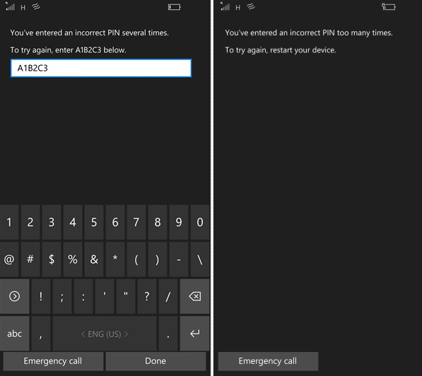 Новые особенности ввода пин-кода в Windows 10 Mobile
