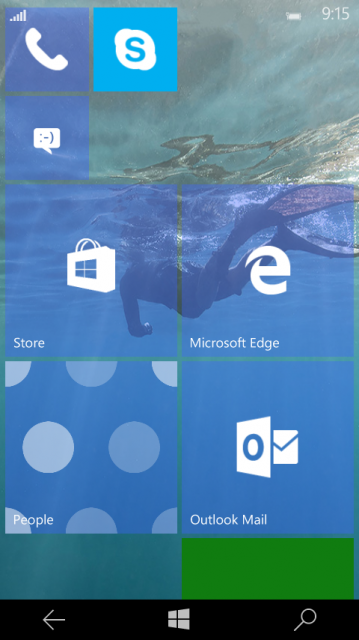 Список изменений в эмуляторе сборки Windows 10 Мobile Build 10158