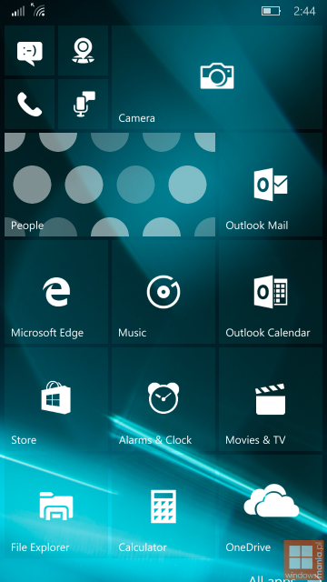 Скриншоты сборки Windows 10 Mobile Build 10162 [обновлено]