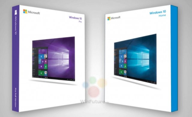 В сеть попал дизайн коробочных версий Windows 10 для редакций Pro и Home [обновлено]
