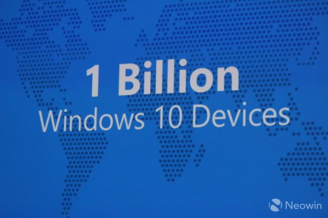 Не амбициозная цель Microsoft: миллиард устройств на Windows 10