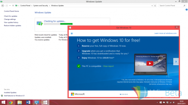 Microsoft начала предварительную загрузку Windows 10 на зарезервированные для обновления ПК