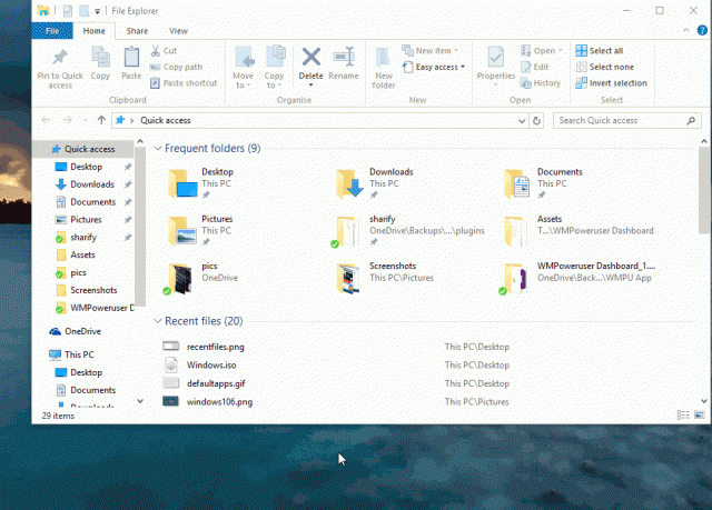 Как удалить возможность «Последние файлы» из Проводника Windows 10