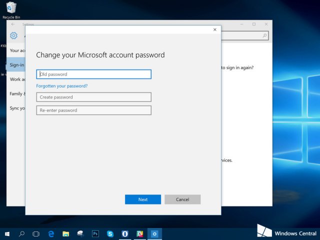  Как изменить пароль учетной записи в Windows 10