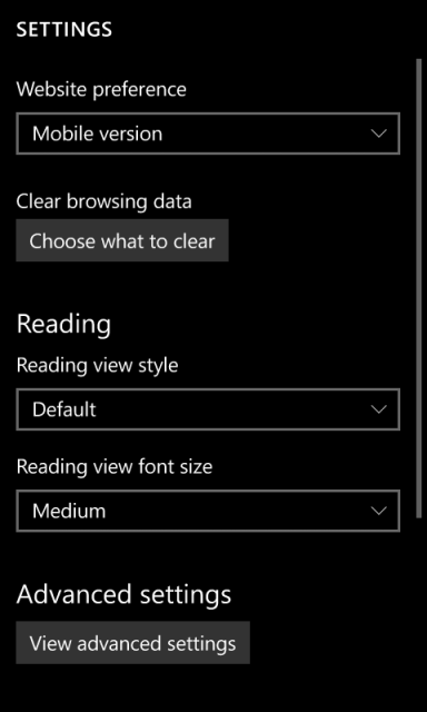 Скриншоты сборки Windows 10 Mobile Build 10512