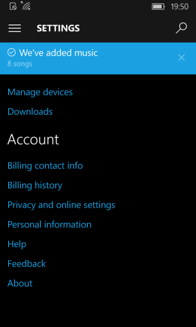 Скриншоты сборки Windows 10 Mobile Build 10512