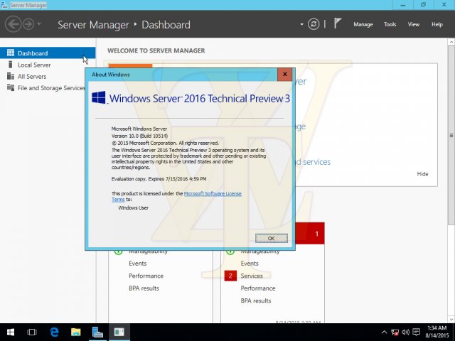 Ещё больше скриншотов Windows Server 2016 TP3 и сама сборка