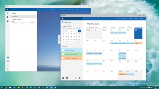 Microsoft обновила приложения Phone Companion и Почта и Календарь для Windows 10