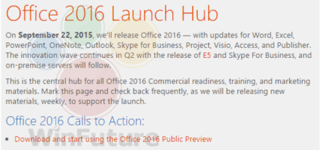 Слухи: финальная версия Microsoft Office 2016 будет выпущена 22 сентября
