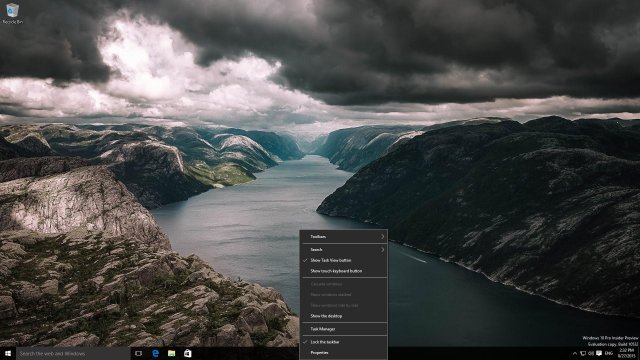 Скриншоты сборки Windows 10 Build 10532