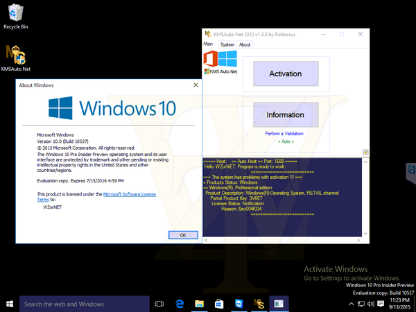 Скриншоты сборки Windows 10 Insider Preview Build 10537