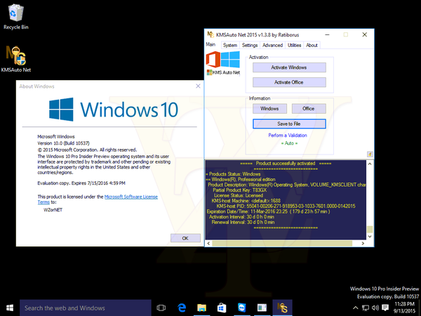 Скриншоты сборки Windows 10 Insider Preview Build 10537