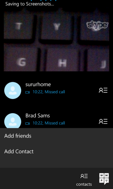 Видео универсального приложения Skype в Windows 10 Mobile