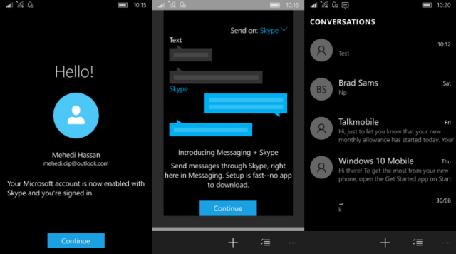 Бета-версия нового универсального приложения Skype для Windows 10 Mobile