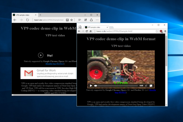 Microsoft Edge уже скоро обзаведётся поддержкой WebM/VP9
