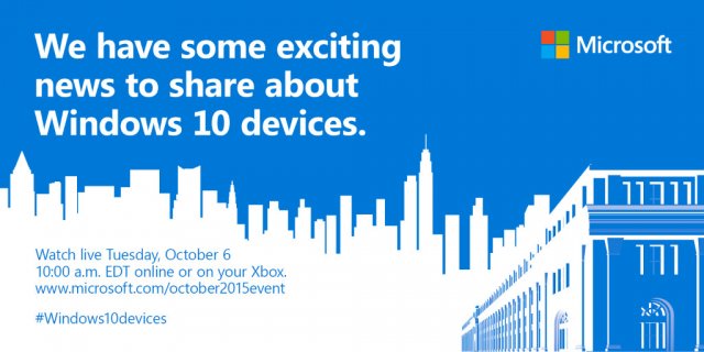 Microsoft представит новые устройства 6 октября