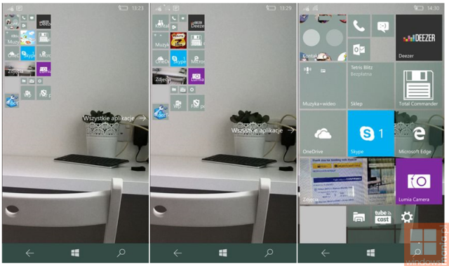 Число колонок живых плиток в Windows 10 Mobile может достигать 80