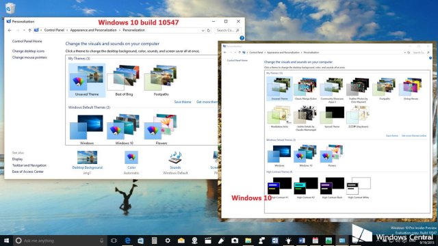 Ещё несколько особенностей сборки Windows 10 Build 10547