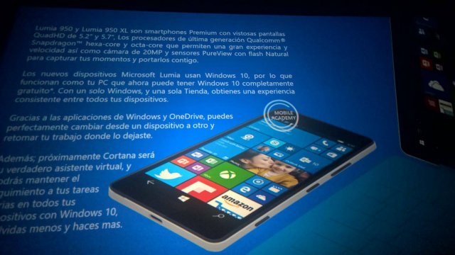 В сеть попали слайды с информацией о Lumia 950 и 950 XL