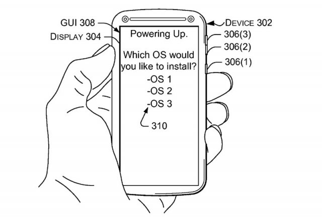 Microsoft хочет получить патент на смартфоны с возможностью выбора ОС