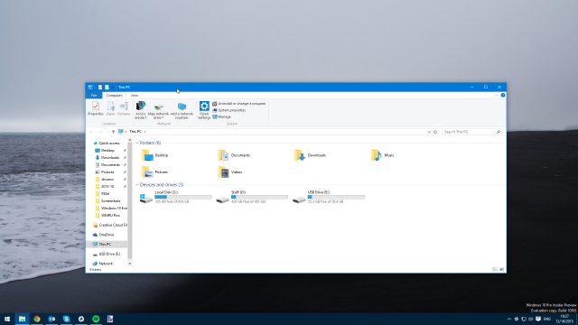 Скриншоты сборки Windows 10 Build 10565