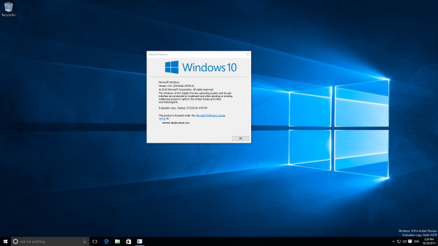 Скриншоты сборки Windows 10 Build 10576 