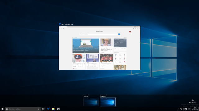 Скриншоты сборки Windows 10 Build 10576 