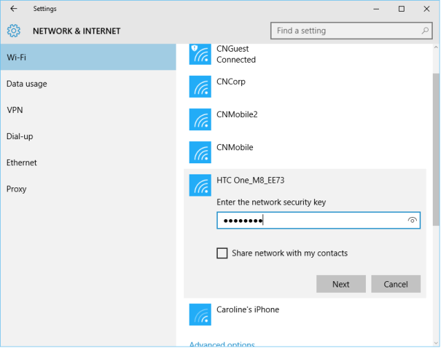 Функция Wi-Fi Sense в Windows 10