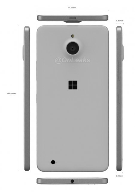 В сети оказались рендеры Lumia 850