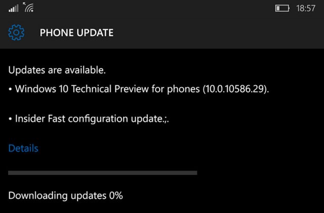 Сборка Windows 10 Mobile Insider Preview Build 10586.29 доступна для Lumia 550, Lumia 950, Lumia 950XL и LG Lancet