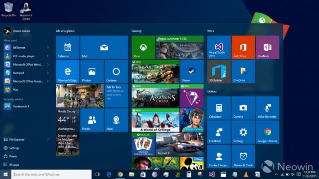 Реализует ли Microsoft Интерактивные живые плитки в обновлении Windows 10 Redstone?