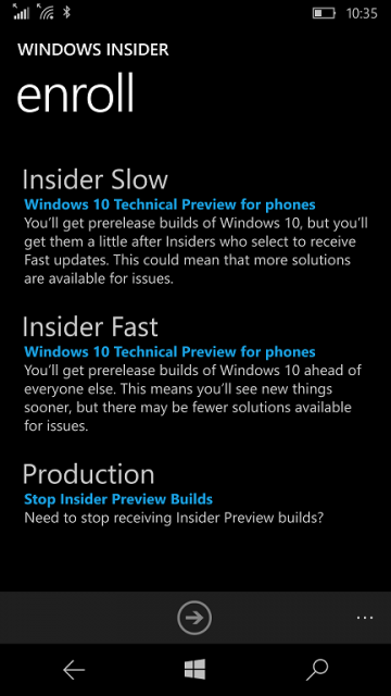 Теперь обновления прошивки для смартфонов можно будет получать через приложение Windows Insider