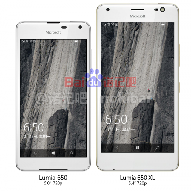 В сеть попали изображения Lumia 650 XL