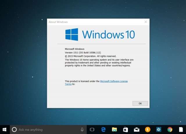Microsoft выпустила обновление для Windows 10 Version 1511