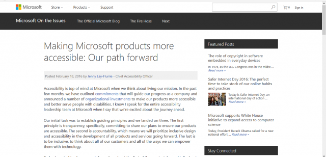 Microsoft хочет сделать Windows 10 и Office 365 более доступными для людей с ограниченными возможностями